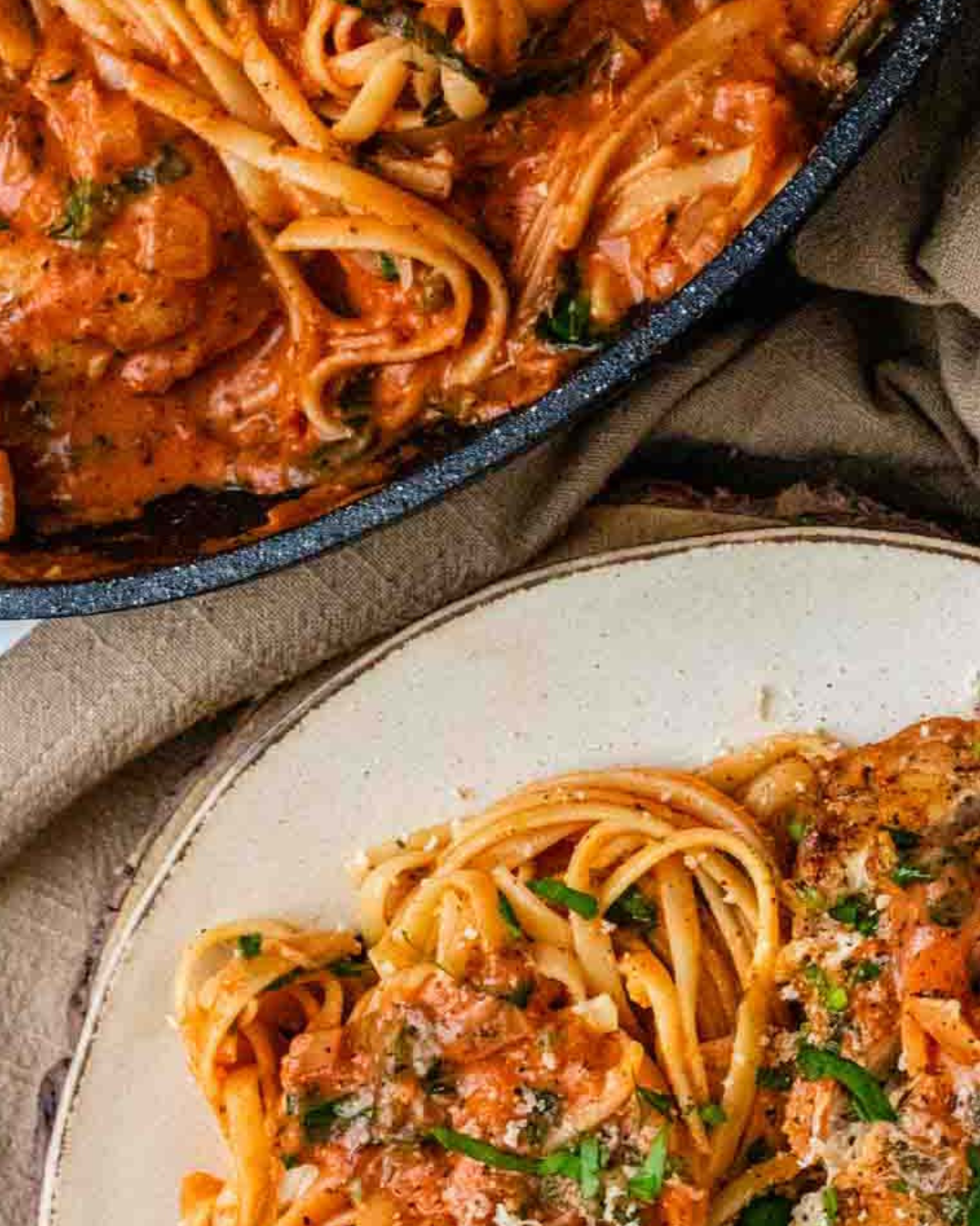 A LA CARTE: CRISPY MUSHROOM SPAGHETTI PARM